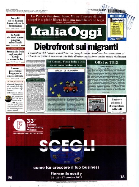 Italia oggi : quotidiano di economia finanza e politica